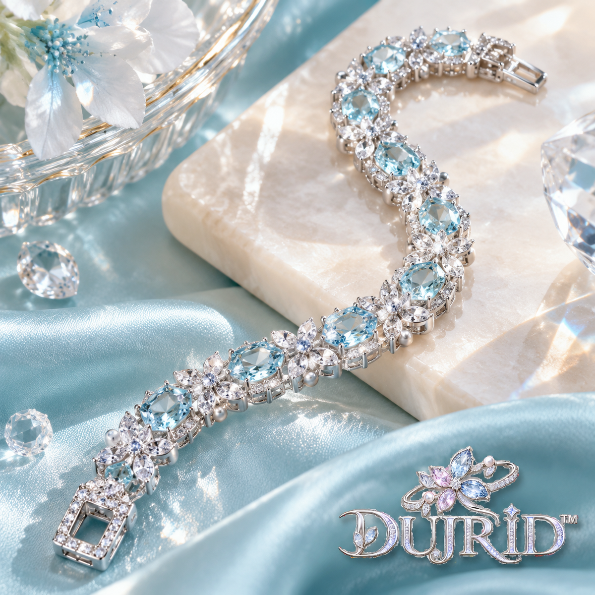 Glacial Bloom Tennis Bracelet