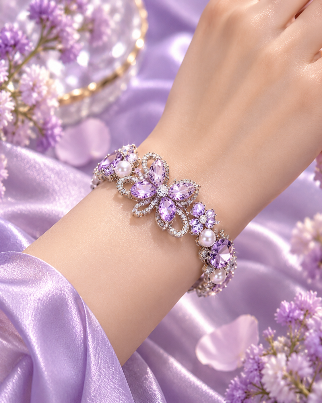 Lilac Butterfly Lumière Bracelet