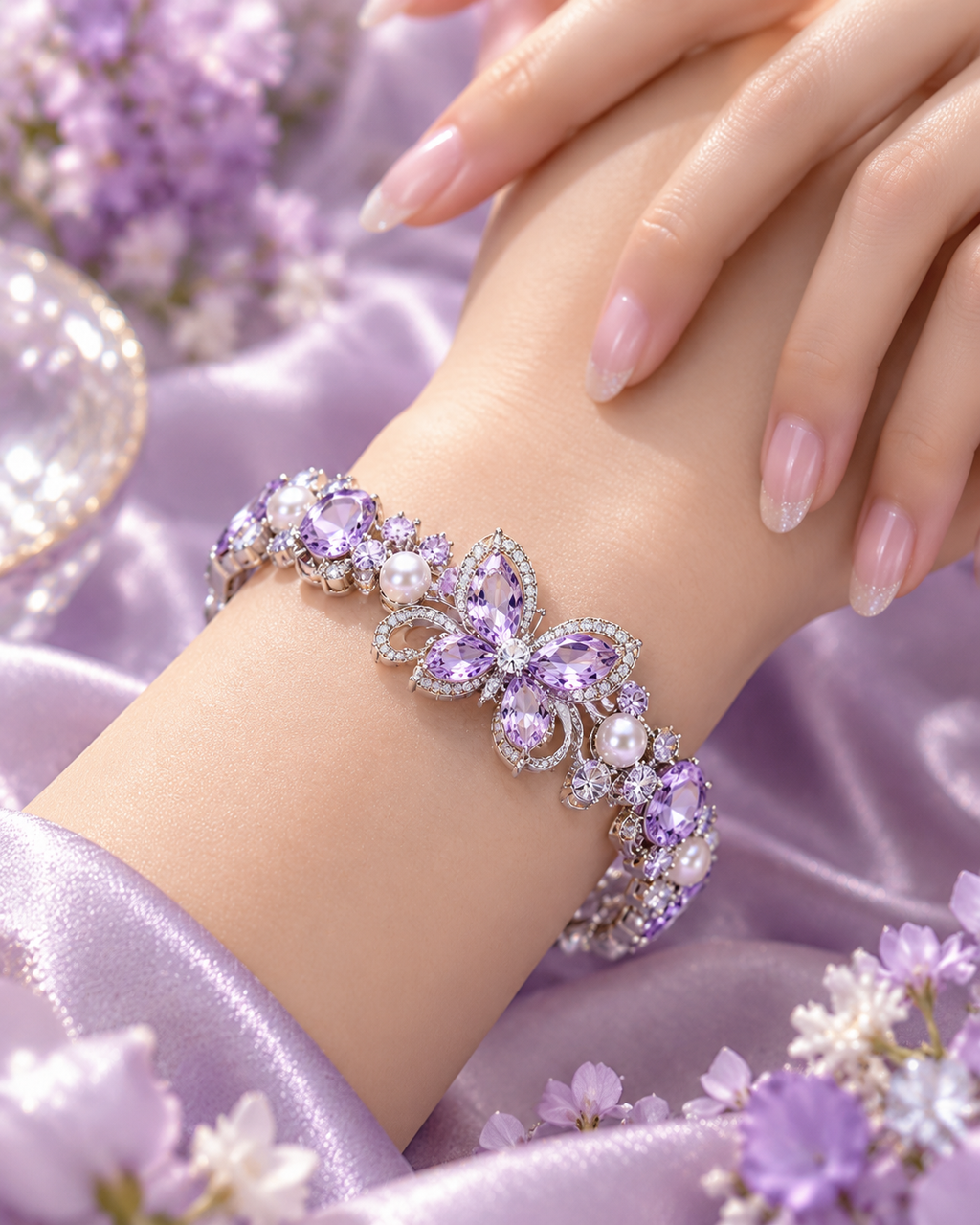 Lilac Butterfly Lumière Bracelet