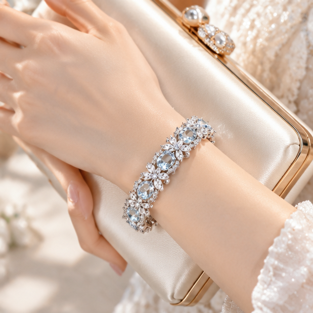 Glacial Bloom Tennis Bracelet