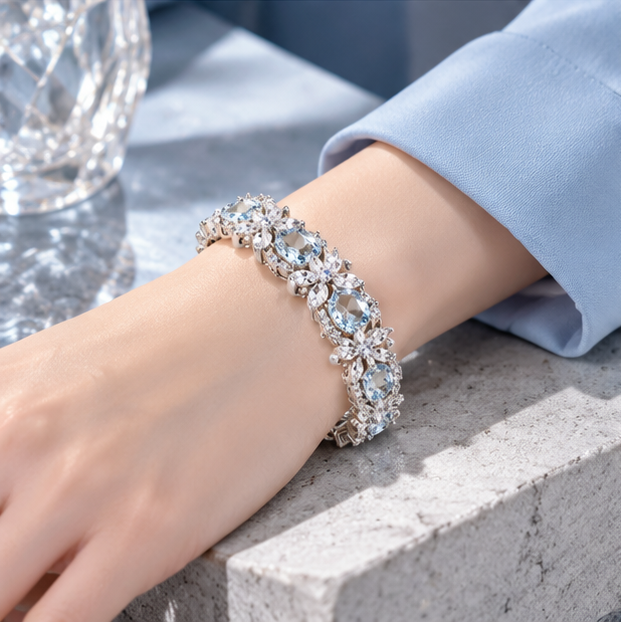 Glacial Bloom Tennis Bracelet