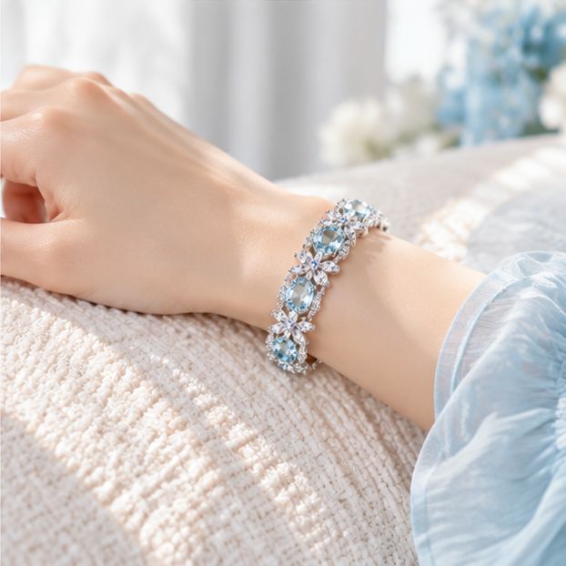 Glacial Bloom Tennis Bracelet