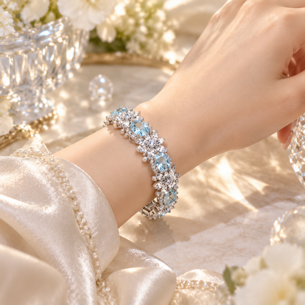 Glacial Bloom Tennis Bracelet