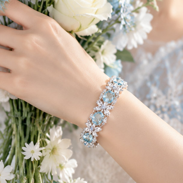 Glacial Bloom Tennis Bracelet