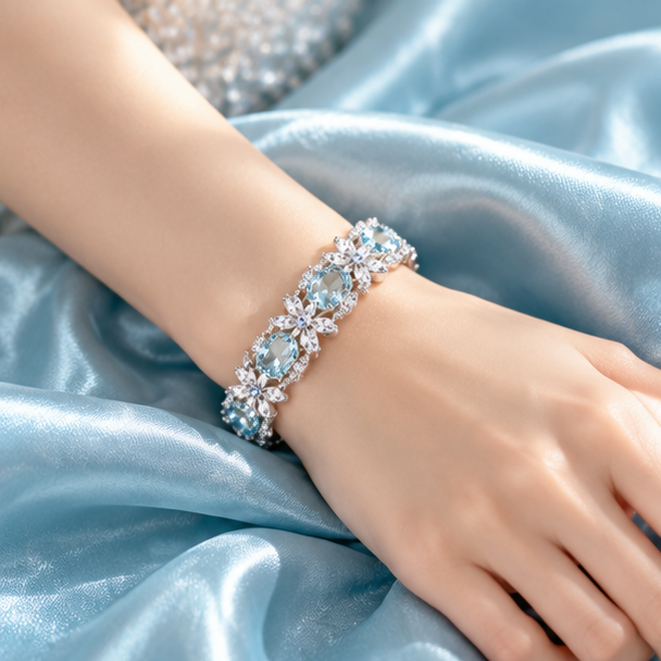 Glacial Bloom Tennis Bracelet