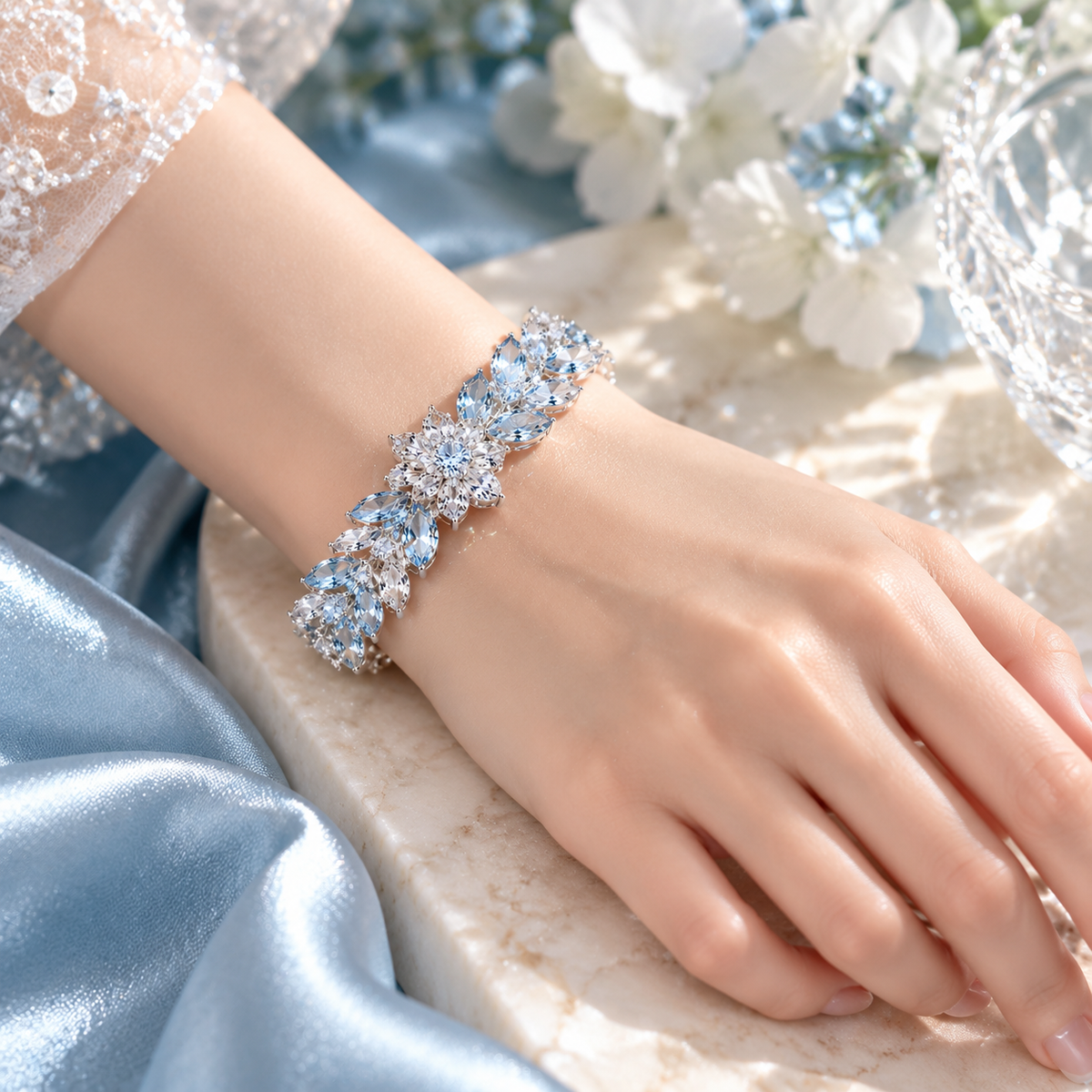Frosted Branch Statement Bracelet