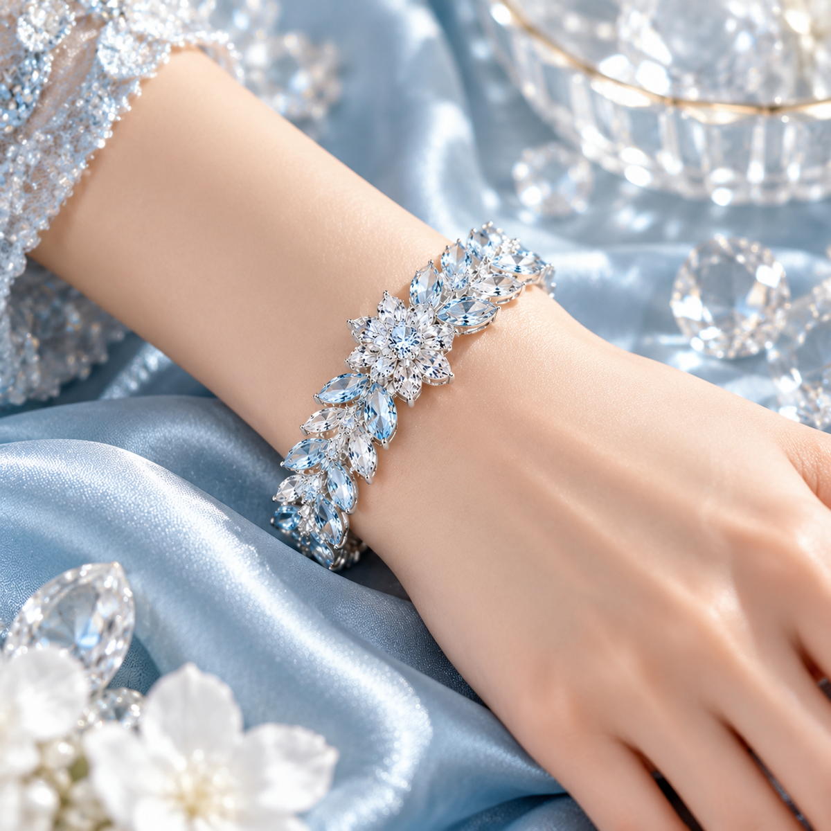 Frosted Branch Statement Bracelet