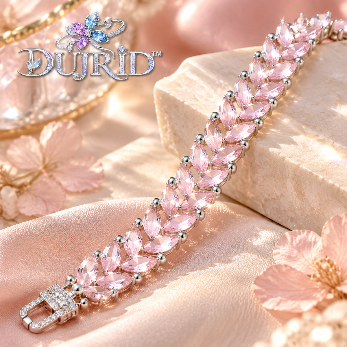 Rose Petal Marquise Bracelet