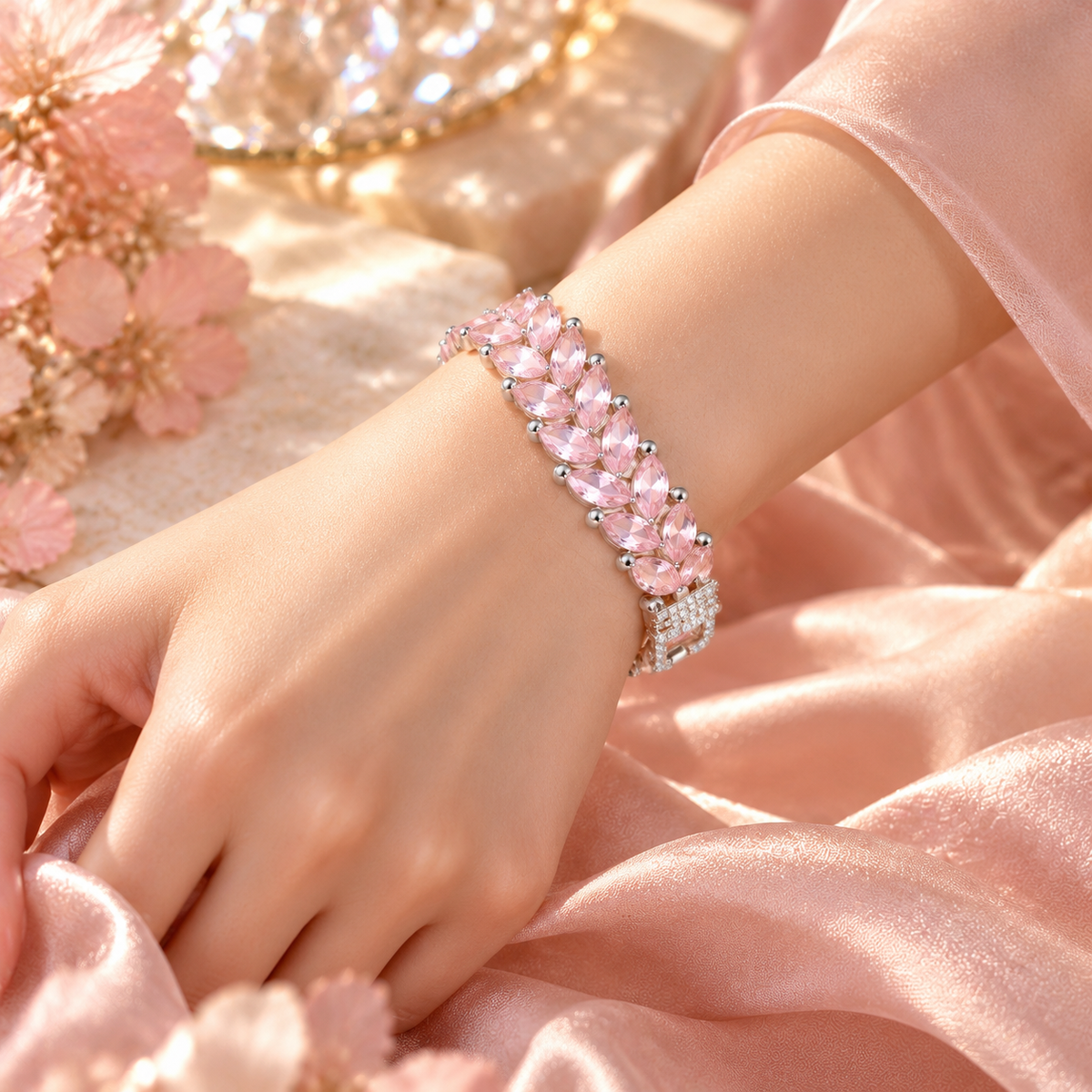 Rose Petal Marquise Bracelet