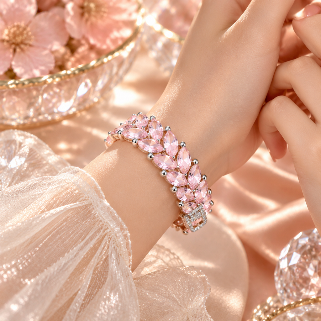 Rose Petal Marquise Bracelet