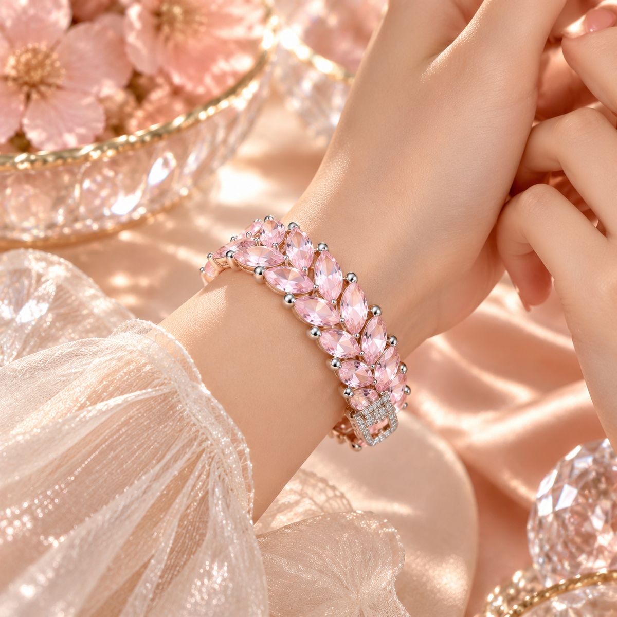 Rose Petal Marquise Bracelet