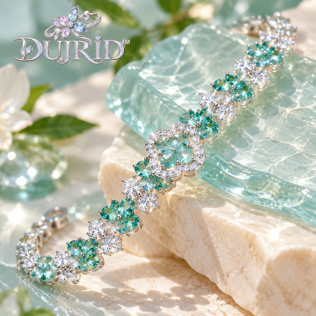 Sea Glass Clover Bracelet